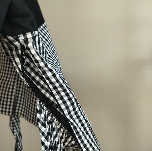 Express One Eleven Black Blouse with Gingham size XS - Picture 4 of 6